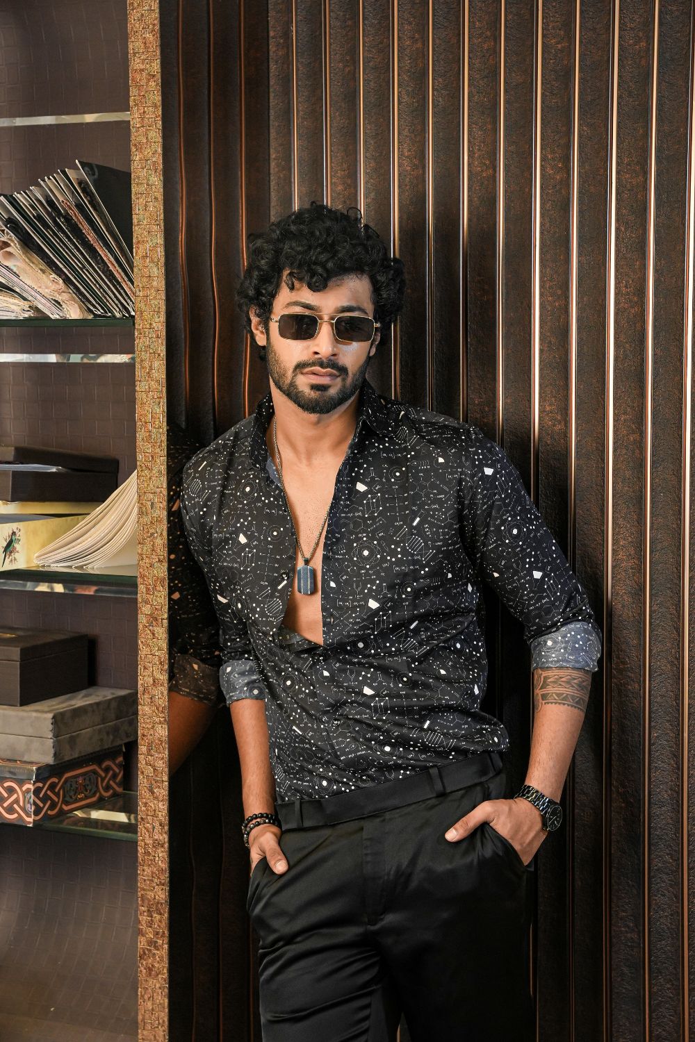 Cosmic Code Silk Shirt