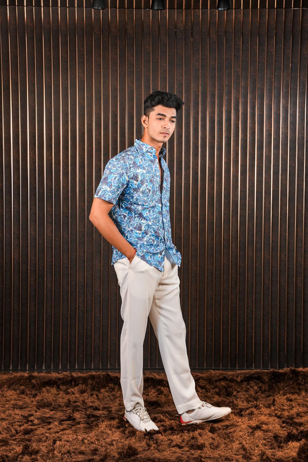 Twilight Palm COTTON SHIRT