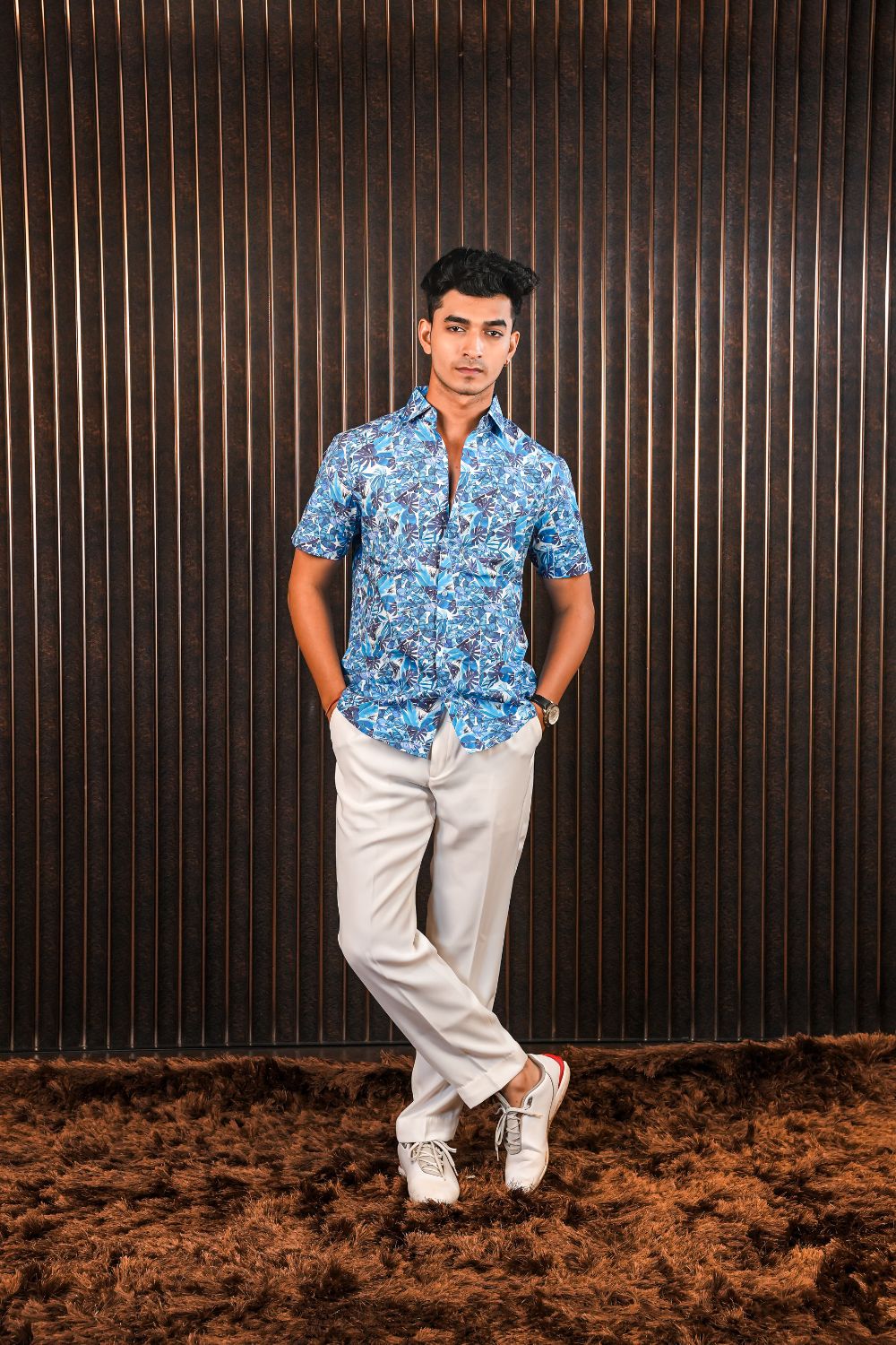 Twilight Palm COTTON SHIRT