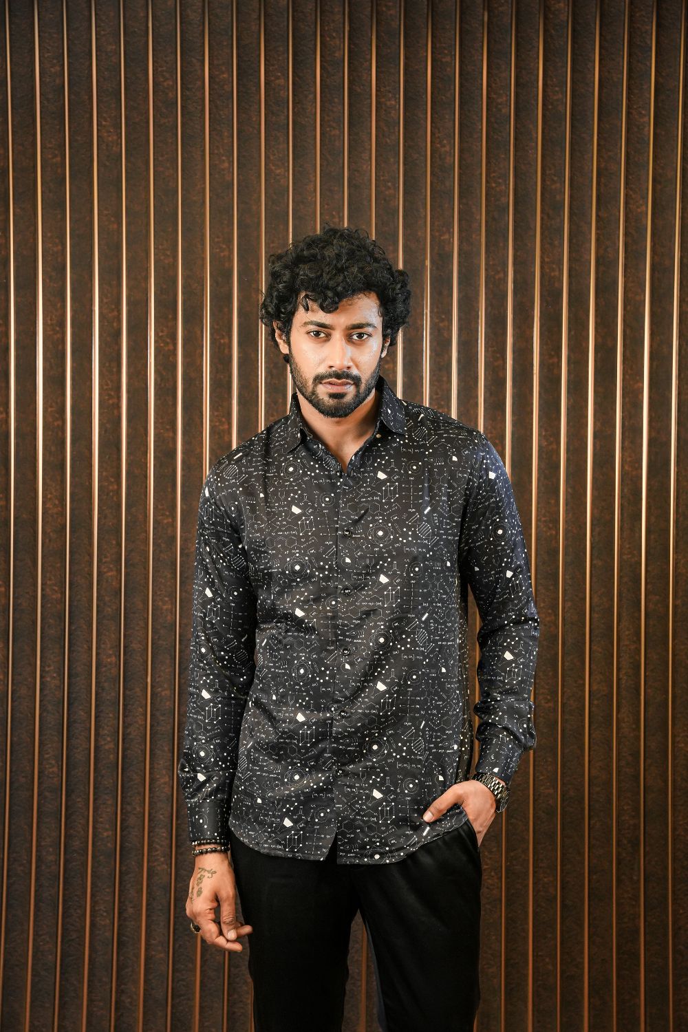 Cosmic Code Silk Shirt