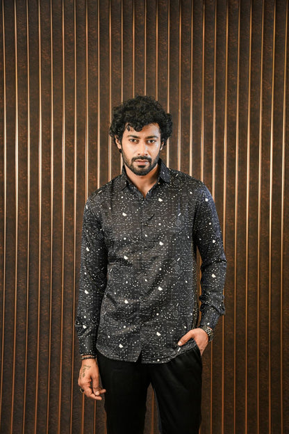 Cosmic Code Silk Shirt