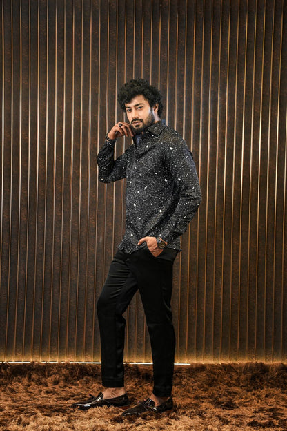 Cosmic Code Silk Shirt