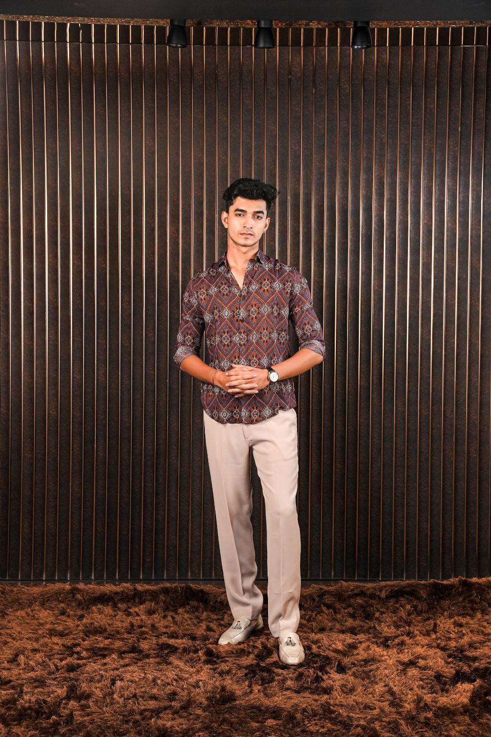 Stargrid Prism Cotton Blended Shirt