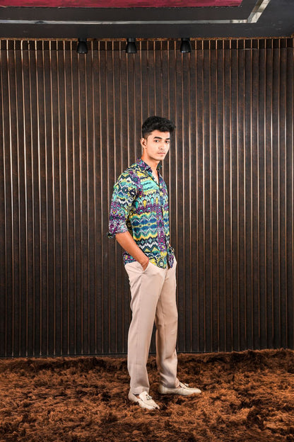 Echo Tribe Pop Cotton Blended SHIRT