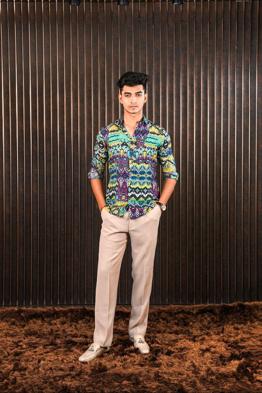 Echo Tribe Pop Cotton Blended SHIRT