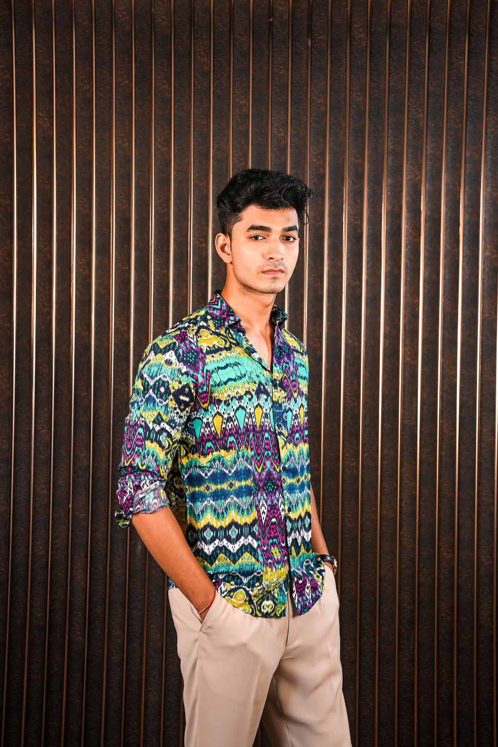 Echo Tribe Pop Cotton Blended SHIRT