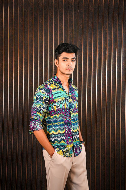 Echo Tribe Pop Cotton Blended SHIRT