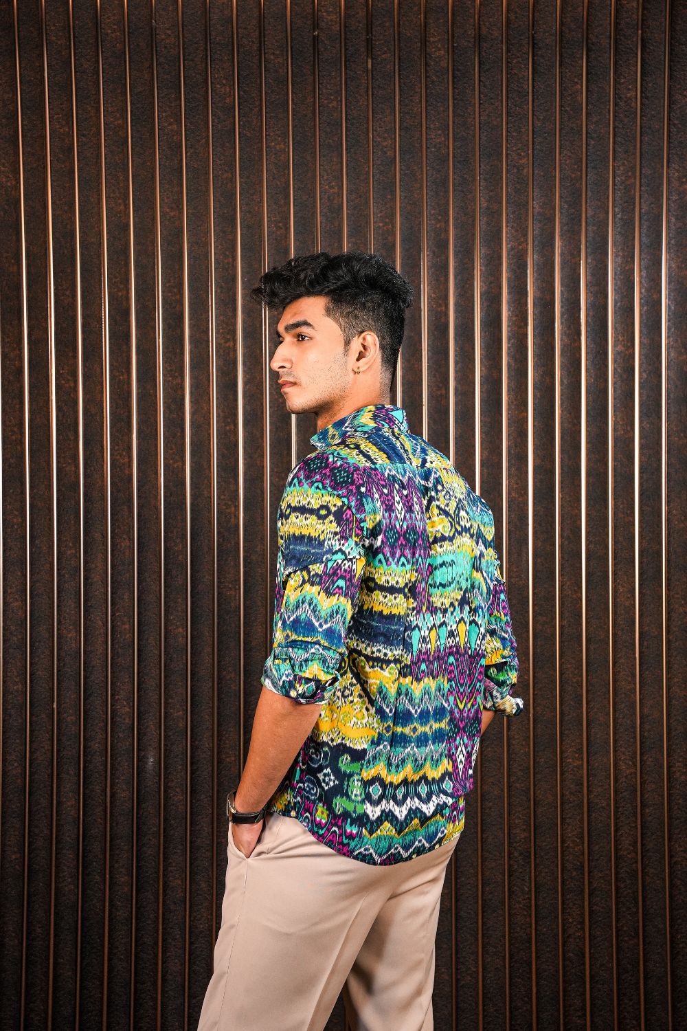 Echo Tribe Pop Cotton Blended SHIRT