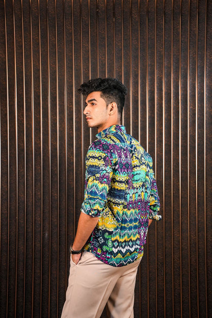 Echo Tribe Pop Cotton Blended SHIRT