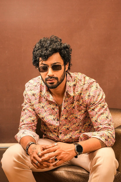 Hypnotic Swirl Silk Shirt