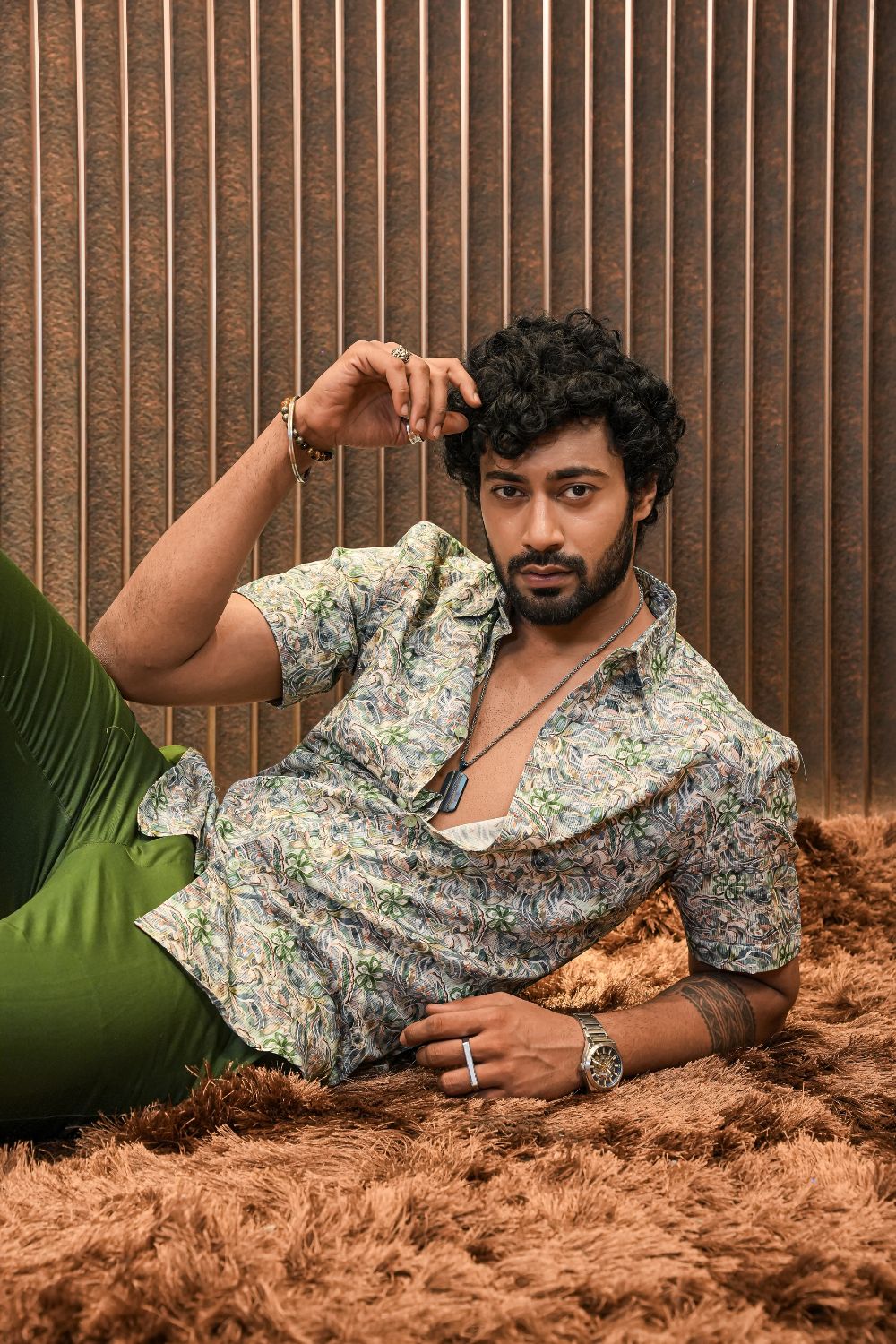 Tropical current Silk Shirt…